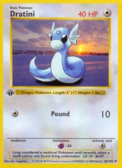 Dratini Base Set Pokemon card