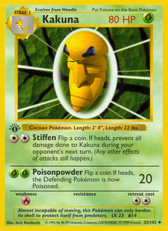 Kakuna Base Set Pokemon card