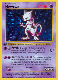 Mewtwo Base Set Pokemon card